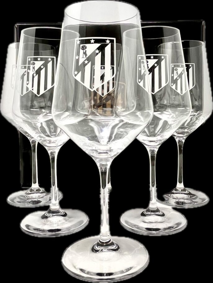Copa Vino 650ml Atlético de Madrid. 6 unidades - Imagen 3